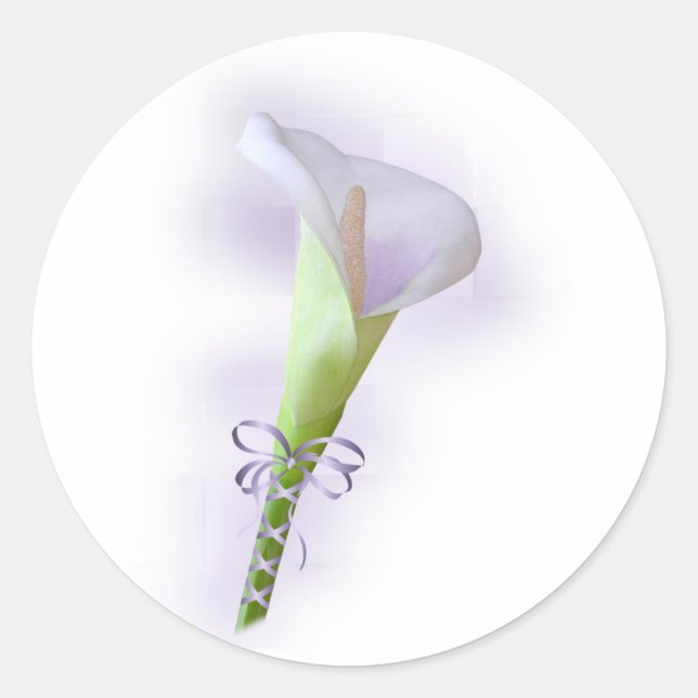 Adesivo Redondo Purple Calla Lily (Frente)