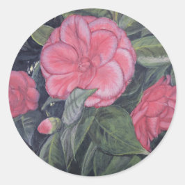Adesivo Redondo Purple Dawn Camellia Stickers