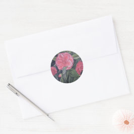 Adesivo Redondo Purple Dawn Camellia Stickers