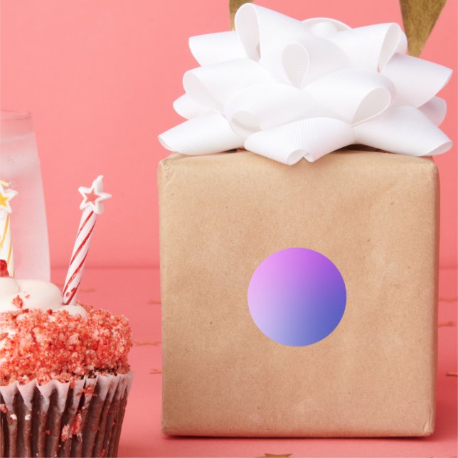 Adesivo Redondo Purple Gradient Circle Vignette Abstract Design (Festa)