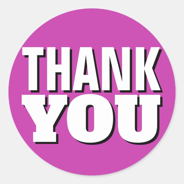 Adesivo Redondo Purple Obrigado (Frente)