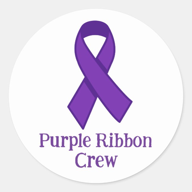 Adesivo Redondo Purple Ribbon Crew (Frente)