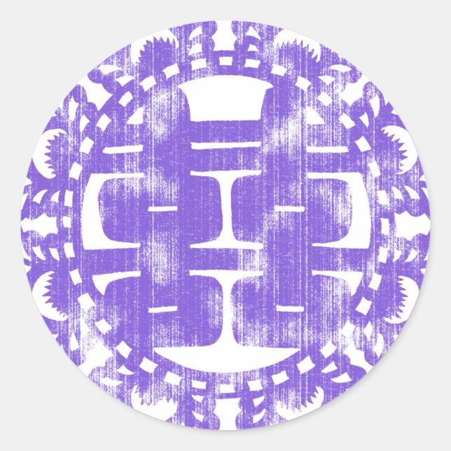 Adesivo Redondo Purple Shuan Xi (Frente)