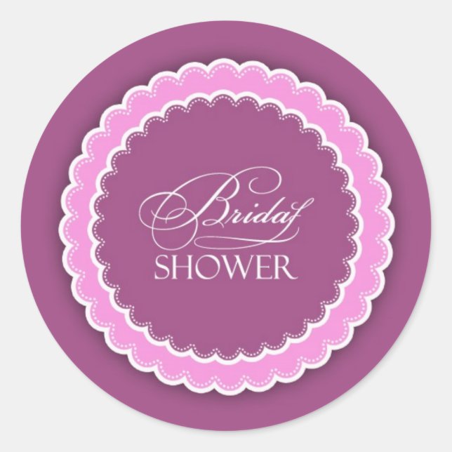 Adesivo Redondo Púrpura chá de panela rosa (Frente)