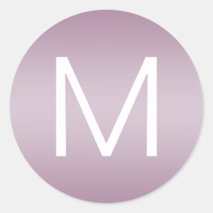 Adesivo Redondo Púrpura empoeirada (cor editável) Minimalista mode