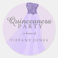 Púrpura Glitter Gown Quinceanera