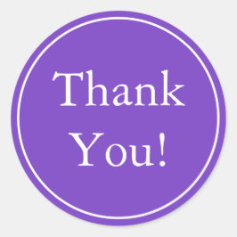 Adesivo Redondo Púrpura Personalizada Obrigado Pinheiros e Etiquet