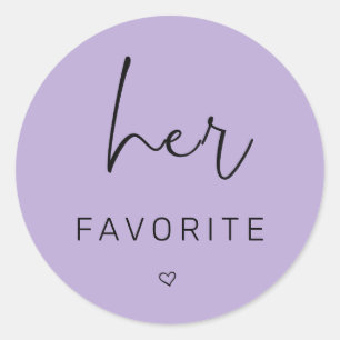 Adesivo Redondo Púrpura Seu Casamento favorito