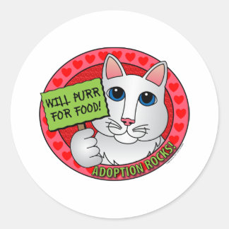 Adesivo Redondo Purr para Comida