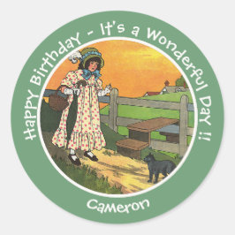 Adesivo Redondo Pussy-Cat, Onde Você Esteve? Festa de aniversário