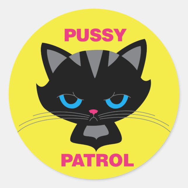 Adesivo Redondo Pussy Patrol (Frente)