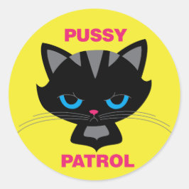 Adesivo Redondo Pussy Patrol