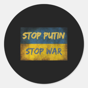 Adesivo Redondo Putin Para Parar A Primeira Guerra Na Ucrânia