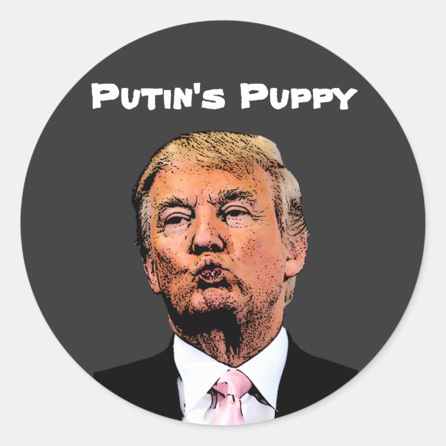 Adesivo Redondo Putin's Puppy (Frente)