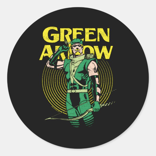 Adesivo Redondo Puxar Seta Verde (Frente)