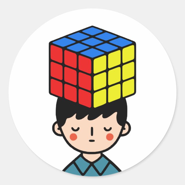 Adesivo Redondo Puzzler (Frente)