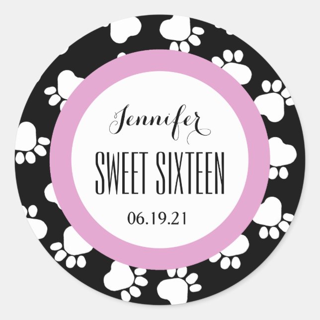 Adesivo Redondo PW IMPRIME 16 ADEUS PINTOS PRETOS V13 Personalizad (Frente)