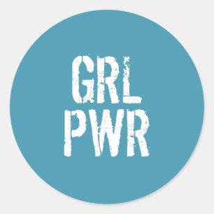 ADESIVO REDONDO PWR GRL -