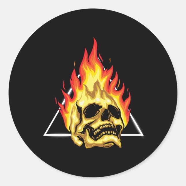 Adesivo Redondo Pyro Pyrotechnical Fireworks Fire Party Bller Gift (Frente)