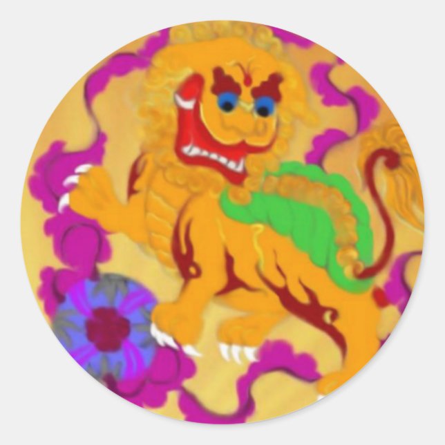 Adesivo Redondo Qi Lin Sticker (Frente)