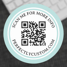 QR código elegante texto claro aqua azul dupla bor