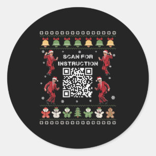 Adesivo Redondo Qr Trump Dance Code Presidente Verificar Instrução