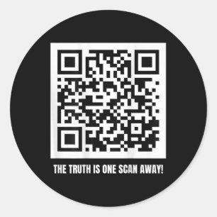 Adesivo Redondo Qr Trump Dancing Code Merch Uni-adulto, Preto,
