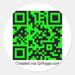Adesivo Redondo QrRage.com - seu código do costume QR