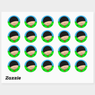 Adesivo Redondo QTSEC Dave Sticker