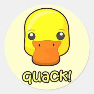 Adesivo Redondo Quack! Pato