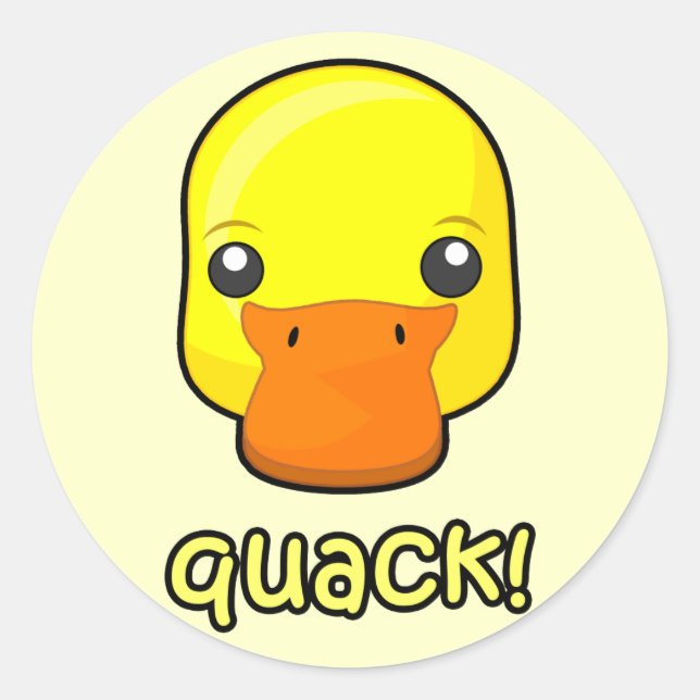 Adesivo Redondo Quack! Pato (Frente)