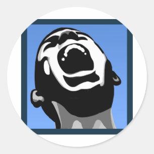 Adesivo Redondo Quadrado do gritar