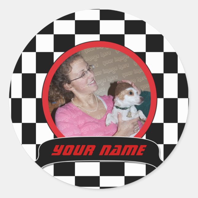 Adesivo Redondo Quadrado Verificado (Frente)