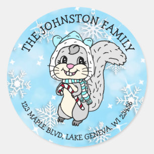 Adesivo Redondo Quadrinho Festivo de Cartoon