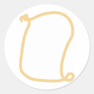 Adesivo Redondo Quadro da Corda Ocidental