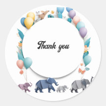 Quadro de Celebração de Elefantes Whimsical