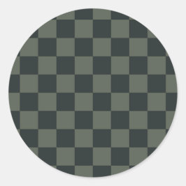 Adesivo Redondo Quadro de Verificação Verde Escuro