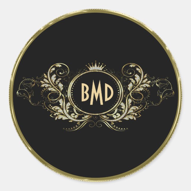 Adesivo Redondo Quadro Floral Negra E Falso (Frente)