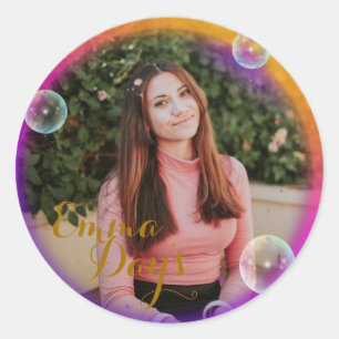 Adesivo Redondo quadro fotográfico redondo clássico pessoal