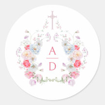Quadros de Flores Cor-de-Rosa Monogramas de Casame