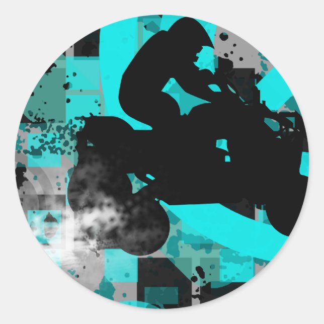 Adesivo Redondo quads. (Frente)