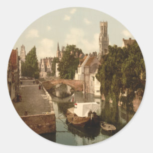 Adesivo Redondo Quai Vert, Bruges, Bélgica