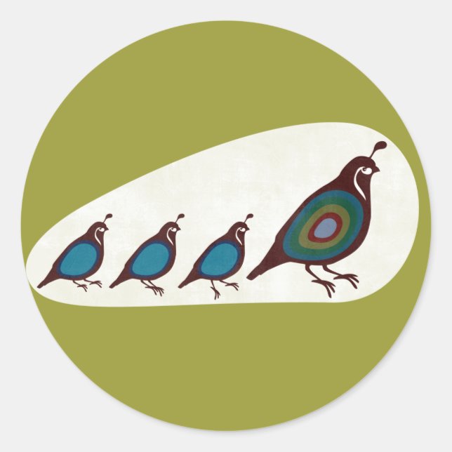 Adesivo Redondo Quail (Frente)