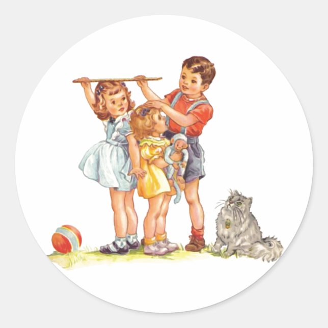 Adesivo Redondo "Qual É A Sua Altura?" (Frente)