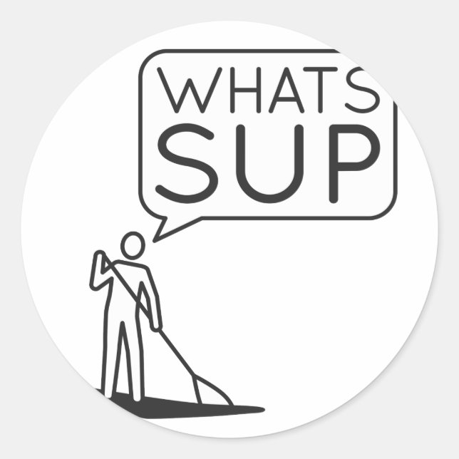 Adesivo Redondo Qual SUP Sticker (Frente)