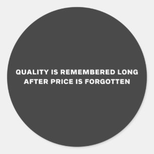 Adesivo Redondo Qualidade acima do preço: Hábito para viver, preto