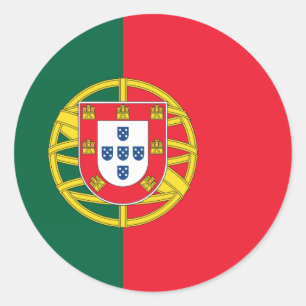 Adesivo Redondo Qualidade da bandeira portuguesa