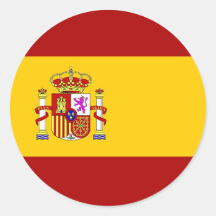 Adesivo Redondo qualidade do sinalizador de espanha