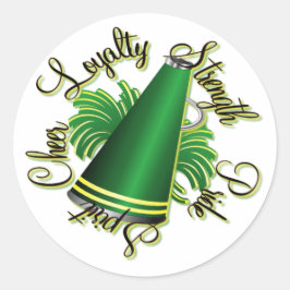 Adesivo Redondo Qualidades Verde Cheias e Amarelas