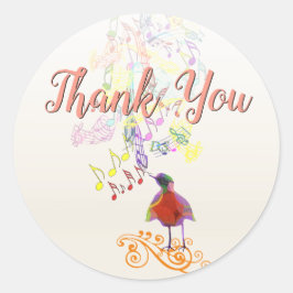 Adesivo Redondo Qualquer Cor De Fundo Que Um Pequeno Birdie Me Dis